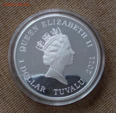 Тувалу 1 доллар 2011 Красноспинный ПАУК Серебро пруф - 3