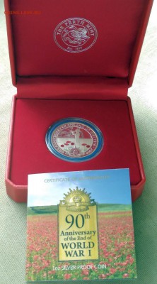 Австралия 1 доллар 2008г 90 лет окончания войны Серебро - 2