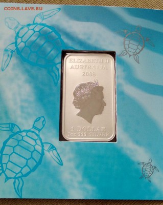 Австралия 1 доллар 2008 Сон о черепахе СЕРЕБРО - 3