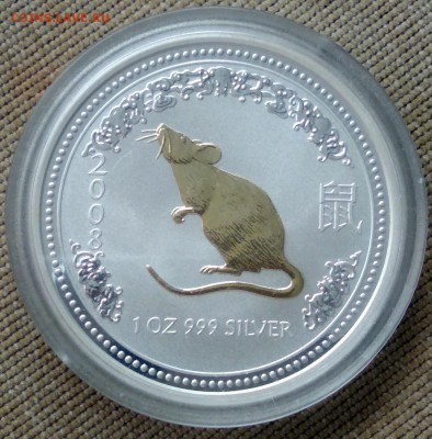 АВСТРАЛИЯ-1 ДОЛЛАР 2007 ГОДА-ГОД КРЫСЫ,серия Лунный календар - 2