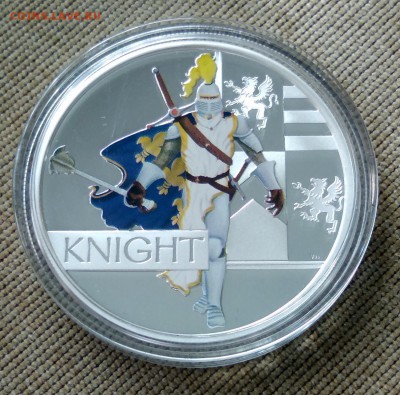 РЫЦАРЬ Тувалу 2010 ВЕЛИКИЕ ВОИНЫ цветная, 1 dollar - 3