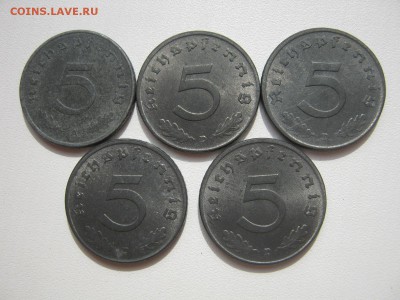 Германия оккупация союзников 5 пфеннигов 1947 A,D на оценку - IMG_5120