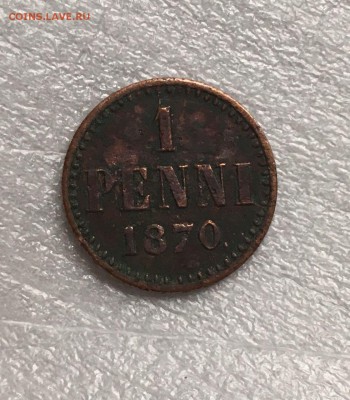 1 пенни 1870г., R Биткин До 7.05.18 22.00 по МСК - 70-1