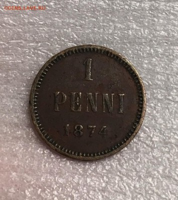 1 пенни 1874г. До 7.05.18 22.00 по МСК - 74