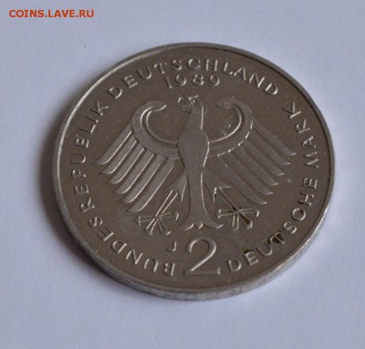 Германия 2 марки, 1989г., двор J, до 8.05 - гер2