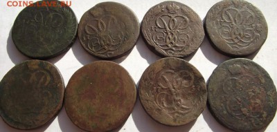 1 копейка Елизавета Петровна 1757-1759 8шт(копанина) - DSCF2903.JPG