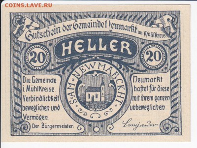 Нотгельд-Ноймаркт-им-Мюлькрайс 20 геллеров 1920г. до 11.05 - IMG_20180505_0018