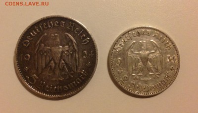 Германия. 2марки 1934+5 марок 1934 Кирха с надписью - IMG_0573.JPG