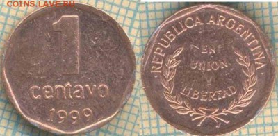 Аргентина 1 сентаво 1999 г., до 12.05.0018 г. 22.00 по Москв - Аргентина 1 сентаво 1999  824
