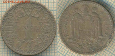 Испания 1 песета 1944 г, до 12.05.0018 г. 22.00 по Москве - Испания 1 песета 1944  826