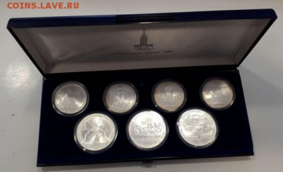 Олимпиада 1980 года -набор из 7 монет в оригинальной коробке - 3055699141674475