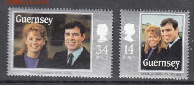 GUERNSEY 1986 принс и принцесса 2м - 206