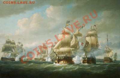Монеты с Корабликами - Duckworth's_Action_off_San_Domingo,_6_February_1806