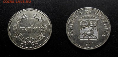 МОНЕТЫ МИРА 555 - Венесуэла – 10 сентимо (1971)