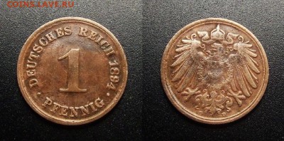 МОНЕТЫ МИРА 555 - Германия – 1 пфенниг (1894 D)