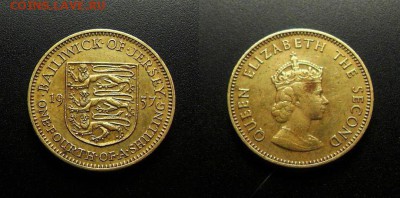 МОНЕТЫ МИРА 555 - Джерси - 0,25 шиллинга (1957) (XF) №7-2