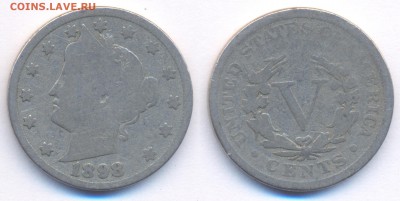 США 5 центов 1898 Liberty Head	 до 	16.05.18	 22:00 МСК - 180327_13