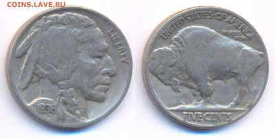 США 5 центов 1936 Buffalo Nickel	 до 	16.05.18	 22:00 МСК - 180327_21