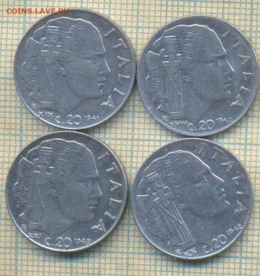 Италия 20 с 1940-1943 г., до 14.05.0018 г. 22.00 по Москве - Италия 20с 4шта  97