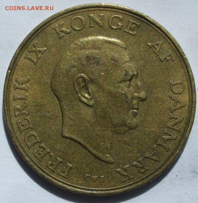 1 крона Дания 1956. Старт 10 руб. - 1 крона Дания 1956 - 2