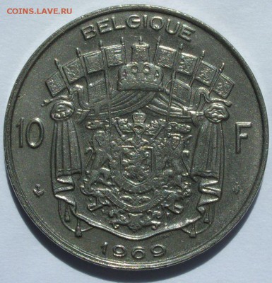10 франков Бельгия 1969 Belgique. Старт 10 руб. - 10 франков Бельгия 1969 Belgique - 1