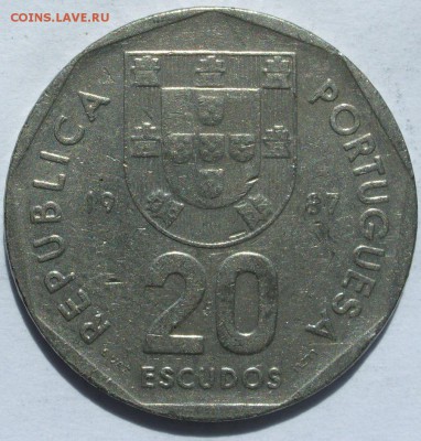 20 эскудо Португалия 1987. Старт 10 руб. - 20 эскудо Португалия 1987 - 1