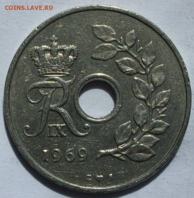 25 оре Дания 1969. Старт 10 руб. - 25 оре Дания 1969 - 2