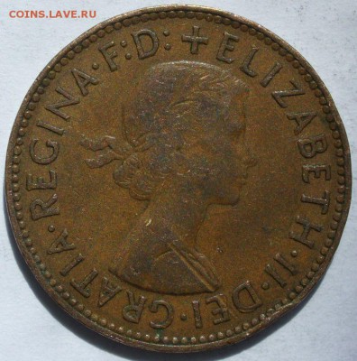 Half Penny Великобритания 1959. Старт 10 руб. - Half Penny Великобритания 1959 - 2