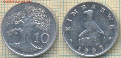 Зимбабве 10 центов 1997 г., до 15.05.0018 г. 22.00 по Москве - Зимбабве 10 центов 1997  886