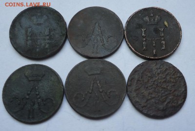 Полушки 1851-1859 гг 6 шт (Разные) до 17.05.2018 - 02
