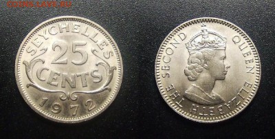 МОНЕТЫ МИРА 555 - Брит. Сейшелы – 25 центов (1972)