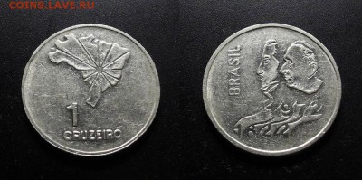МОНЕТЫ МИРА 555 - Бразилия – 1 крузейро (1972) «150-летие Независимости»