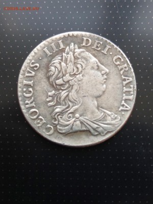 1 британский шиллинг Георг III 1763 год Оценка - 23