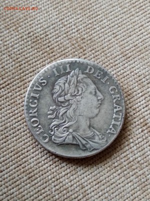 1 британский шиллинг Георг III 1763 год Оценка - 21