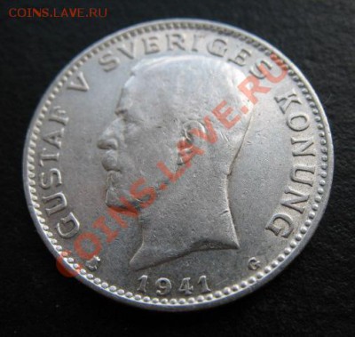 II Мировая, 1941 г, Швеция, 1 Кр, до 26.04 в 21-00 мск - 41 швед