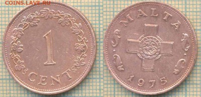 Мальта 1 цент 1975 г. , до 17.05.0018 г. 22.00 по Москве - Мальта 1 цент 1975  945