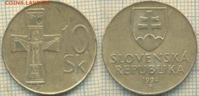 Словакия 10 крон 1994 г., до 17.05.0018 г. 22.00 по Москве - Словакия 10 крон 1994 935