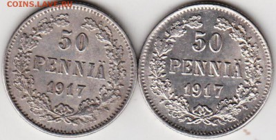 50 пенни 1917 г. с короной и без до 19.05.18 г. в 23.00 - ж 001