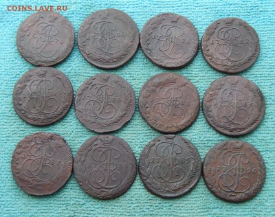 Погодовка пятаков Екатерины 2 1763-1796, цена фикс - pogem-3