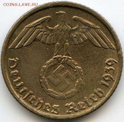 Германия, 5 монет 1938-1939 до 16.05.18, 22:30 - #И-336-r