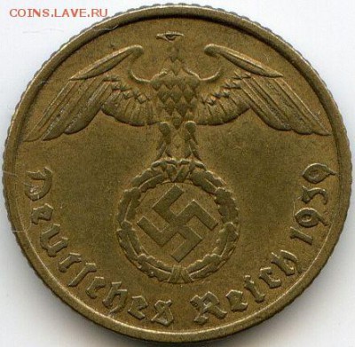 Германия, 5 монет 1938-1939 до 16.05.18, 22:30 - #И-335-r