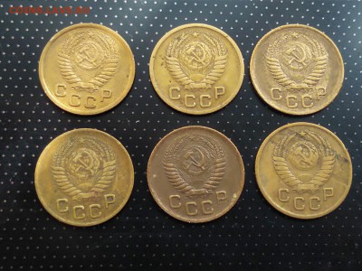 1 копейка 1952-1957 года 6 штук до 17.05.2018 г. в 22.00 - 4
