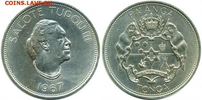Крона Шайба Тонга 1 панга 1967 Салоте - krona_shajba_tonga_1_panga_1967_salote