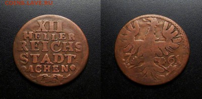 МОНЕТЫ МИРА 555 - Германия (Ахен) – 12 геллеров (1761)