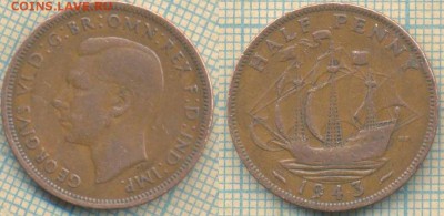 Великобритания полпенни 1943 г., до 21.05.2018 г. 22.00 по М - Великобритания полпенни 1943  255