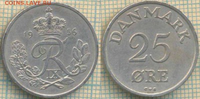 Дания 25 эре 1956 г., до 22.05.2018 г. 22.00 по Москве - Дания 25 эре 1956  920