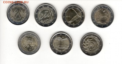 Юбилейные 2 евровые монетки 2009, 2011, 2014 по фиксу 190 - 2 евровые А