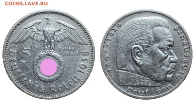 Германия. 5 рейхсмарок 1938 г. 6 шт. До 20.05.17. в 22:00. - DSG_2410.JPG