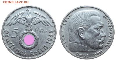Германия. 5 рейхсмарок 1938 г. 6 шт. До 20.05.17. в 22:00. - DSG_2412.JPG