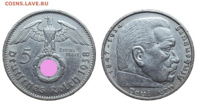 Германия. 5 рейхсмарок 1938 г. 6 шт. До 20.05.17. в 22:00. - DSG_2414.JPG